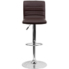 Clay Adjustable Height Swivel Bar Stool Brown