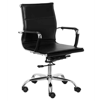 EXECUTIVE SLEEK DOUBLE CUSHIONED MEDIUM BACK CHAIR