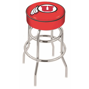 Red Utah State Cushion Seat with Double-Ring Chrom