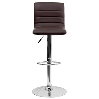 Clay Adjustable Height Swivel Bar Stool Brown