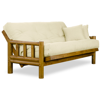 Tahoe Log Futon Frame and Mattress Set - Heritage